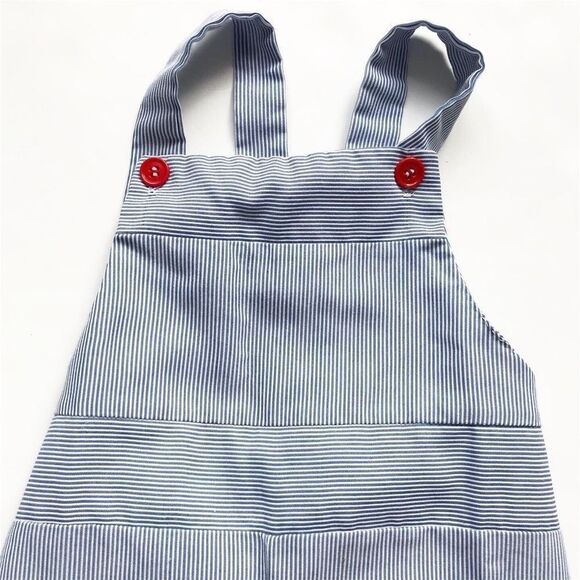 Vintage Blue/white stripe overalls looks 2/3T - Picture 2 of 5